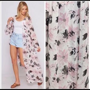 NWT Floral Kimono